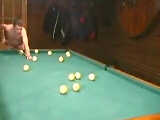 Russian Soldiers Play Pool in Nude